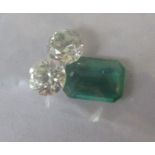 Two loose old cut diamonds (one with small chip to girdle) estimated at 0.20 to 0.25ct each,