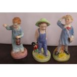 Three Royal Doulton figures, Wee Willy Winkie, Golliwog and Little Boy Blue