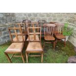 A collection of dinning chairs including Arts and Crafts examples (9)