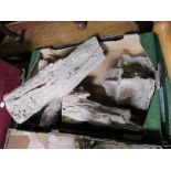 A box of petrified wood