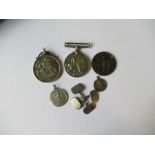 25743 PTE L. Wingfield Hamps, 1914-1918 service medal, together with an 1811 Cornish Penny, pair