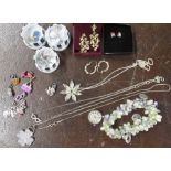A collection of costume jewellery, to include various Thomas Sabo charms, earrings, necklaces etc