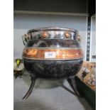 An Arts and Crafts style coal scuttle