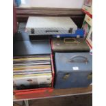 A large collection of records and other items