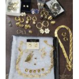 A collection of costume jewellery, to include various pairs of earrings, necklaces etc