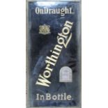 A Worthington bottle beer sign - Very dirty and dusty some blemishes under glass no visible breaks