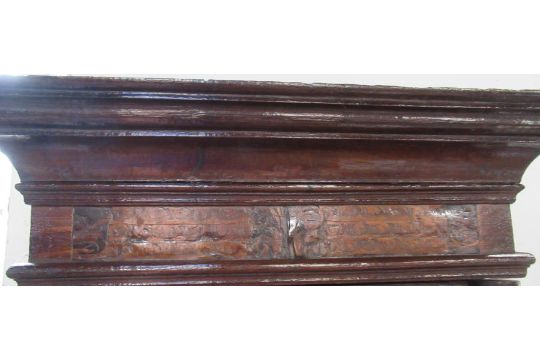 An Antique oak cased long case clock, the painted square dial inscribed Thomlinson Thame, height - Image 2 of 6