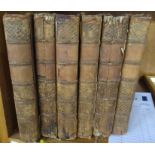Six volumes of a Description of England and Wales, second edition , 1775, volumes I, II, V, VI, VII,