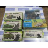 Four Airfix 1:32 scale models from the military series, together with a boxed Battery operated