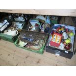 Four boxes of sundry ornaments, china etc