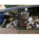 A box of assorted sundries to include ornaments, china etc