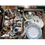 Two boxes of assorted china etc