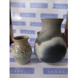 John Leach Muchelney Studio pottery jar from the Black Mood range, height 11.5ins together with