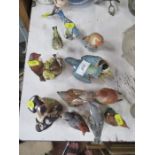 A collection of Royal Worcester model birds