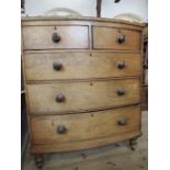 A Victorian mahogany chest of drawers, width 40ins, depth 20ins, height 47ins