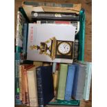 A box of books, pictures etc