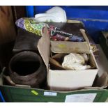 A mixed box of sundries, to include cutlery, jug etc