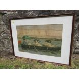 A Victorian print, after Leech, Not a Bad Idea for Warm Weather, 14.5ins x 22.5ins