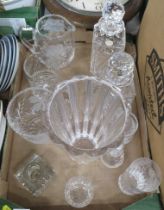 A collection of glass to include Royal Brierley, including decanters etc