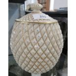 A Belleek biscuit barrel