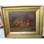 G Etheridge, oil on canvas, still life of fruit, 11.5ins x 15.5ins