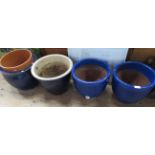 A collection of garden pots