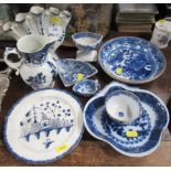 A collection of antique and later porcelain, to include pearl ware, tulip vase delft plate, pickle