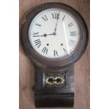 A drop dial wall clock, height 26ins