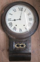 A drop dial wall clock, height 26ins