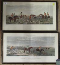 Four 19th century hunting prints, Leicestershire Hunt