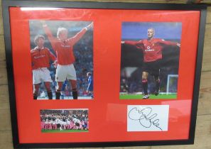 David Beckham, framed pictures and signature