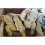 Three vintage teddy bears