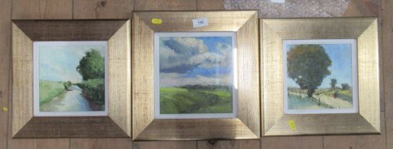 W Anthony Nash, three oils, landscapes, approx. 8ins x 7.5ins