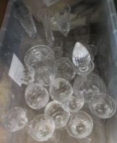 A box of assorted glass, including Royal Brierley