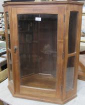 A Cotswold style glazed corner cupboard, width 25ins, height 29.5ins, depth 14ins