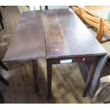 An Antique oak drop leaf table, 55ins x 48ins, height 28.5ins