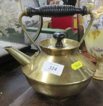 An Arts and Crafts style brass kettle, stamped CDE