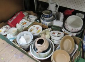 Three boxes of china to include Royal Worcester Evesham etc