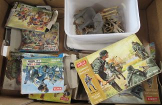 A collection of vintage Airfix kits, together with other toys to include jigsaws, a Lumar Toy