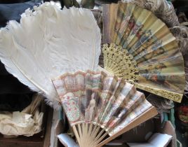 A box of fans, including eastern and tourist examples