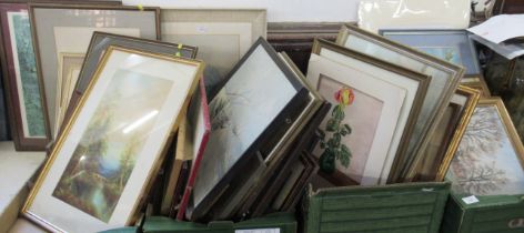 Four boxes of assorted pictures