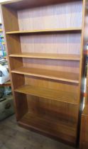 A Danish bookcase, by Carlo Jensen for Poul Hunderved, height 72ins, width 39.5ins, depth 11.5ins