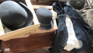 Two Lock & Co bowler hats and a morning suit