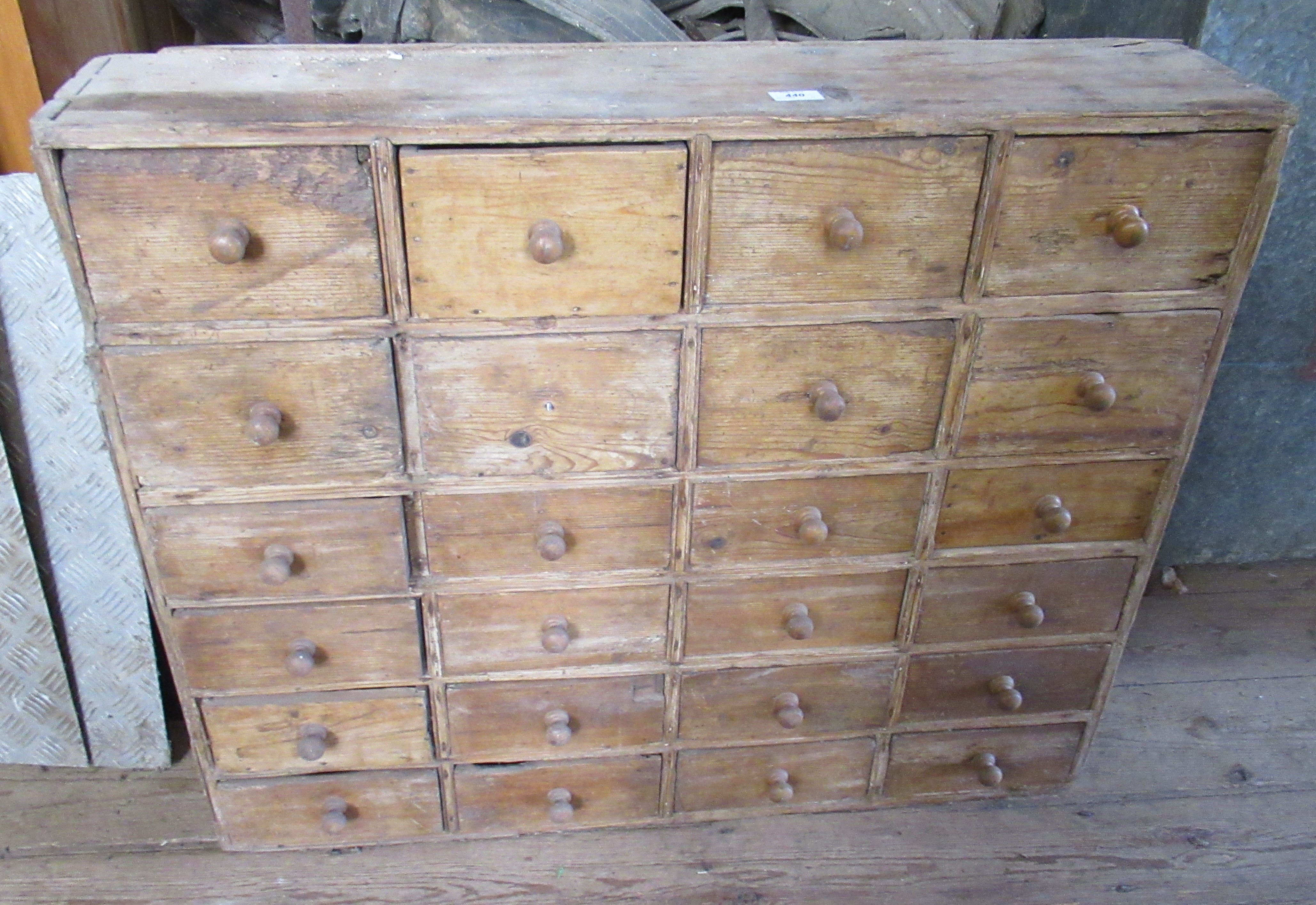 A pine set of drawers