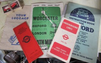 A collection of transport ephemera, to include a GWR luggage booklet, Bedford 1944 Instruction book,
