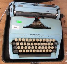 A boxed Schneidegger typewriter