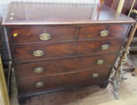 A 19th century mahogany chest of drawers, width 43ins, depth 22.5ins, height 38ins