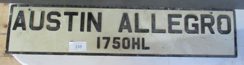 An Austin Allegro sign