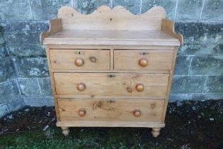 A Pine washstand, width 33ins , height 39ins