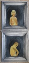 D Tremlett, oil on board, seven deadly Sins, all signed and titled verso, 12.5ins x 11ins